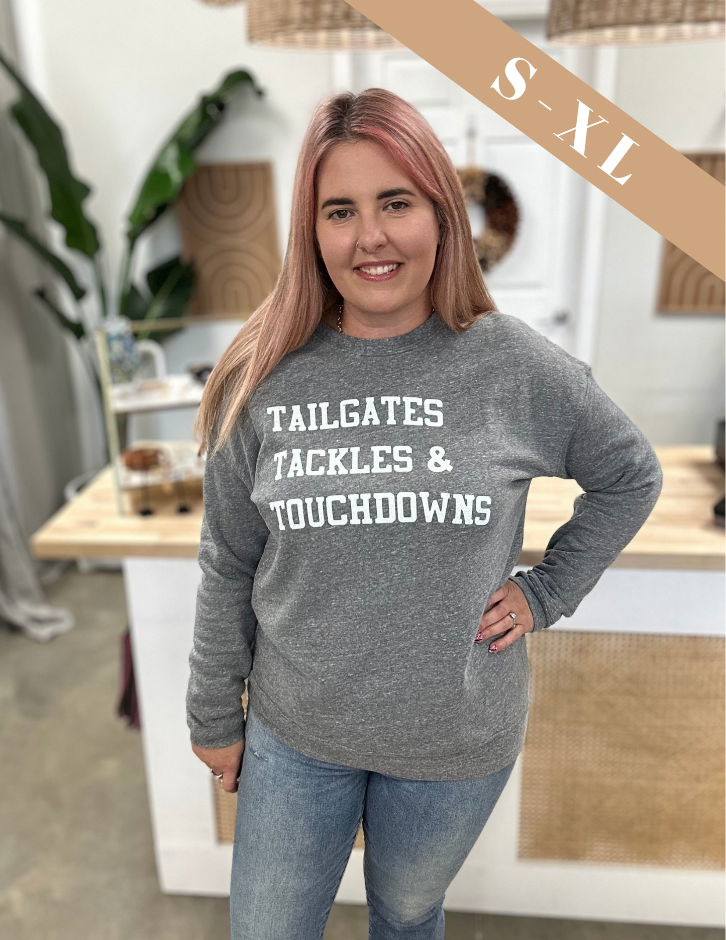 TAILGATES TACKLES & TOUCHDOWNS Graphic Sweatshirt