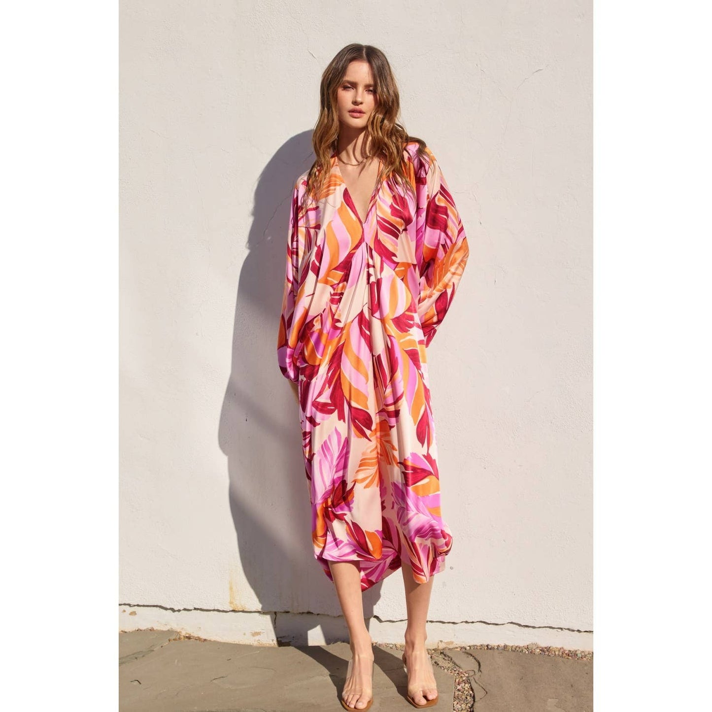 Berry Kiss Maxi Kaftan Dress