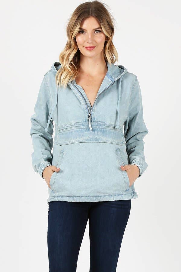 Fall on the Coast Denim Hoodie