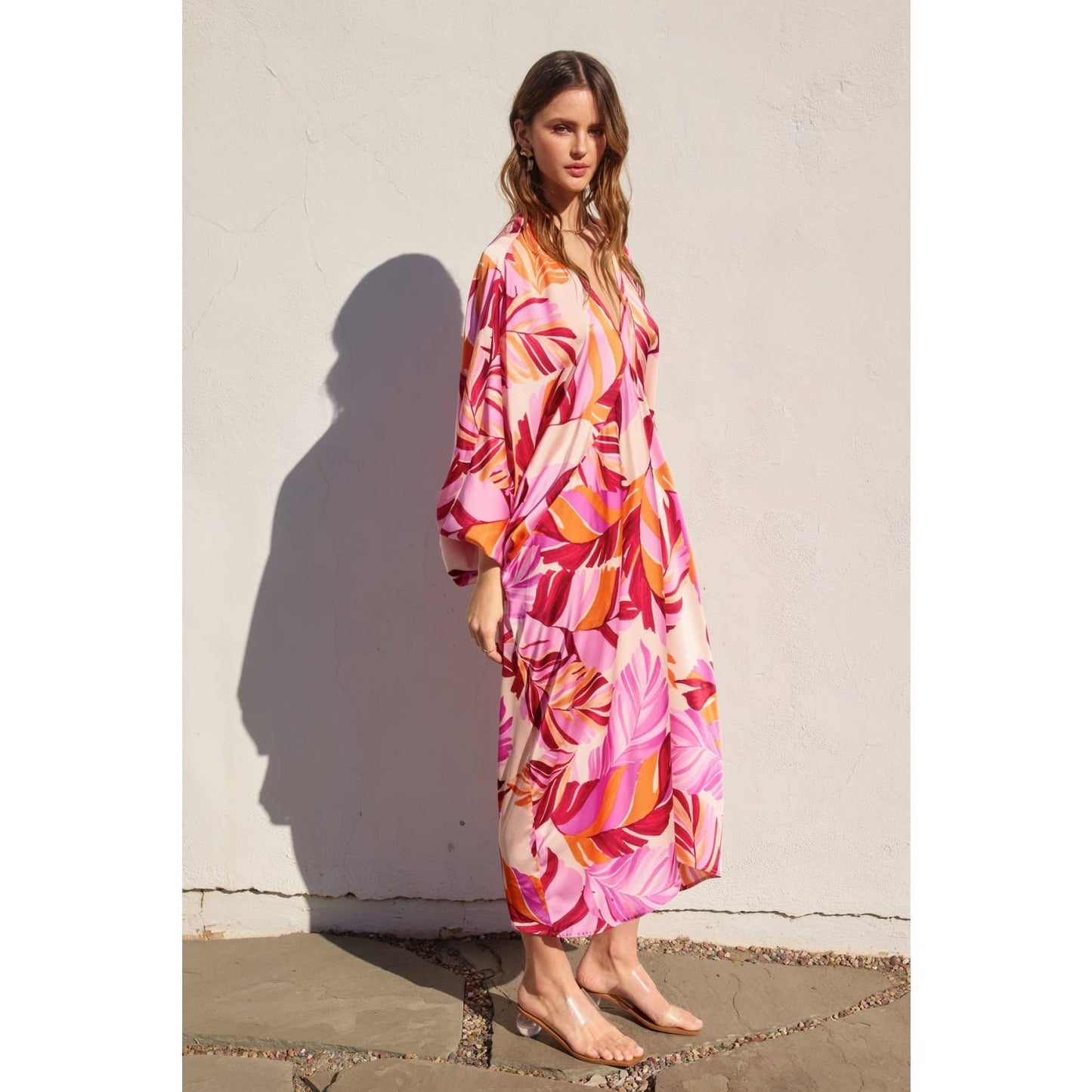 Berry Kiss Maxi Kaftan Dress