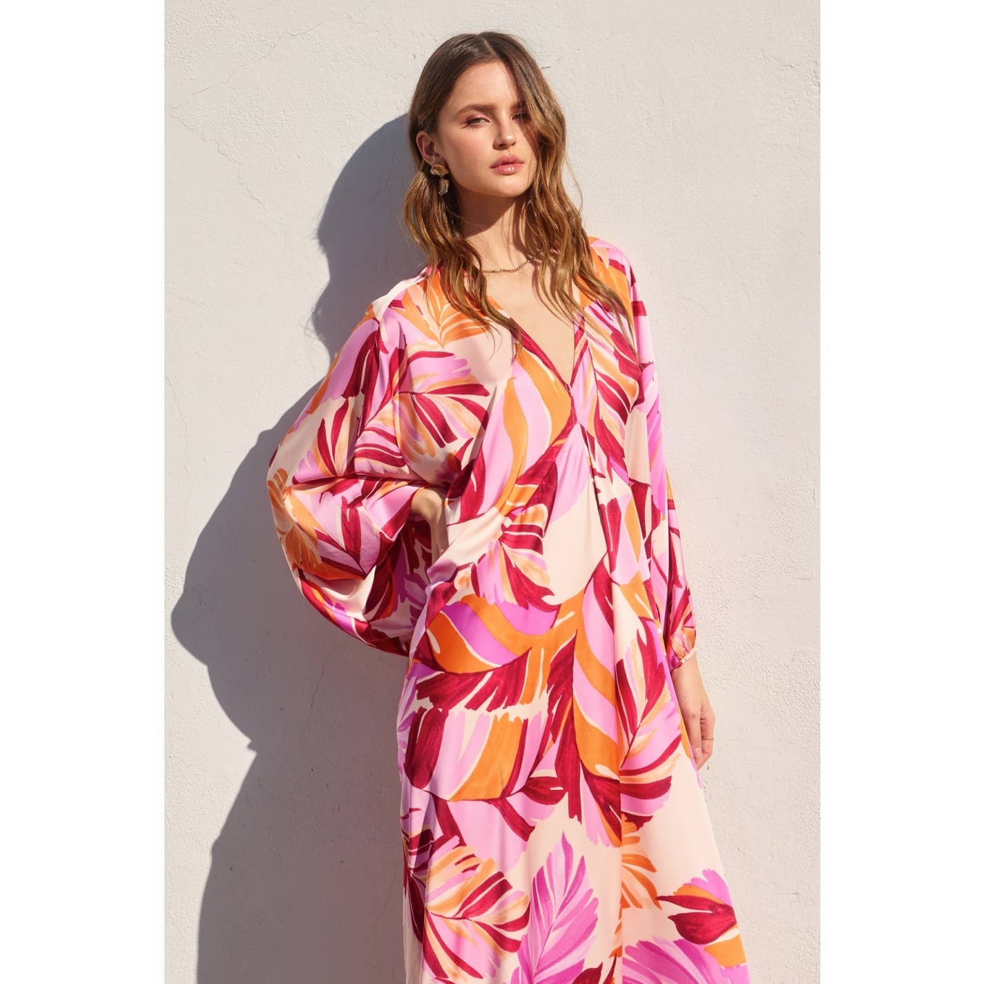 Berry Kiss Maxi Kaftan Dress