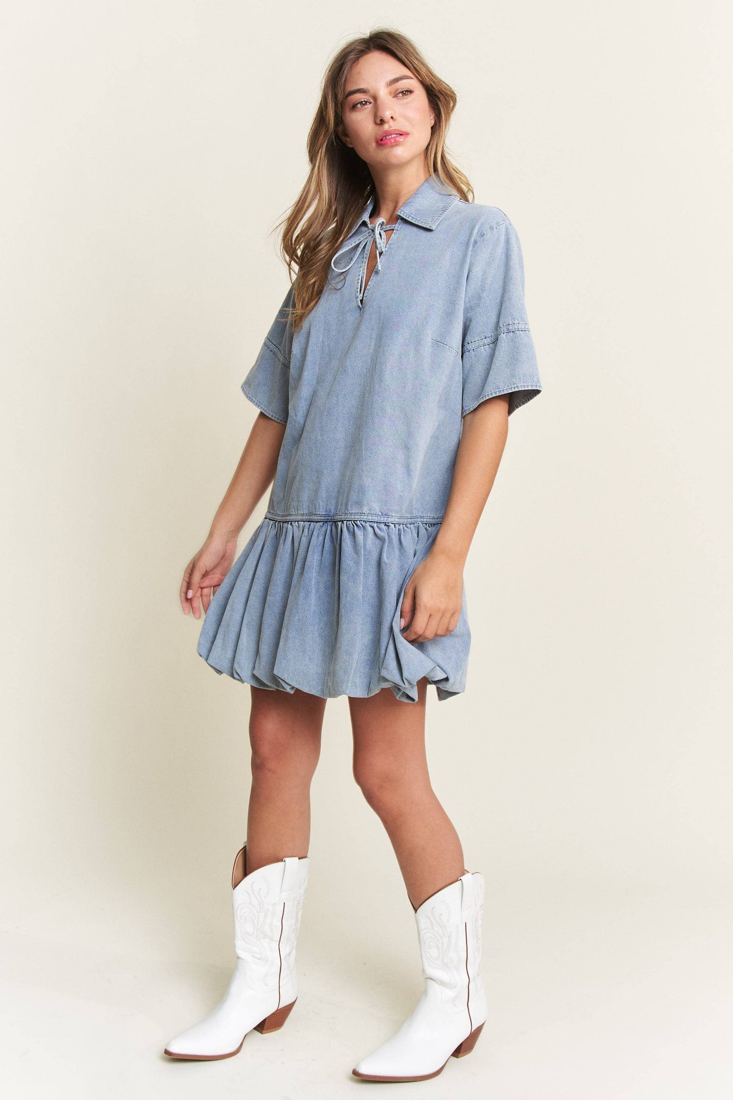 Kick The Dust Up Denim Dress