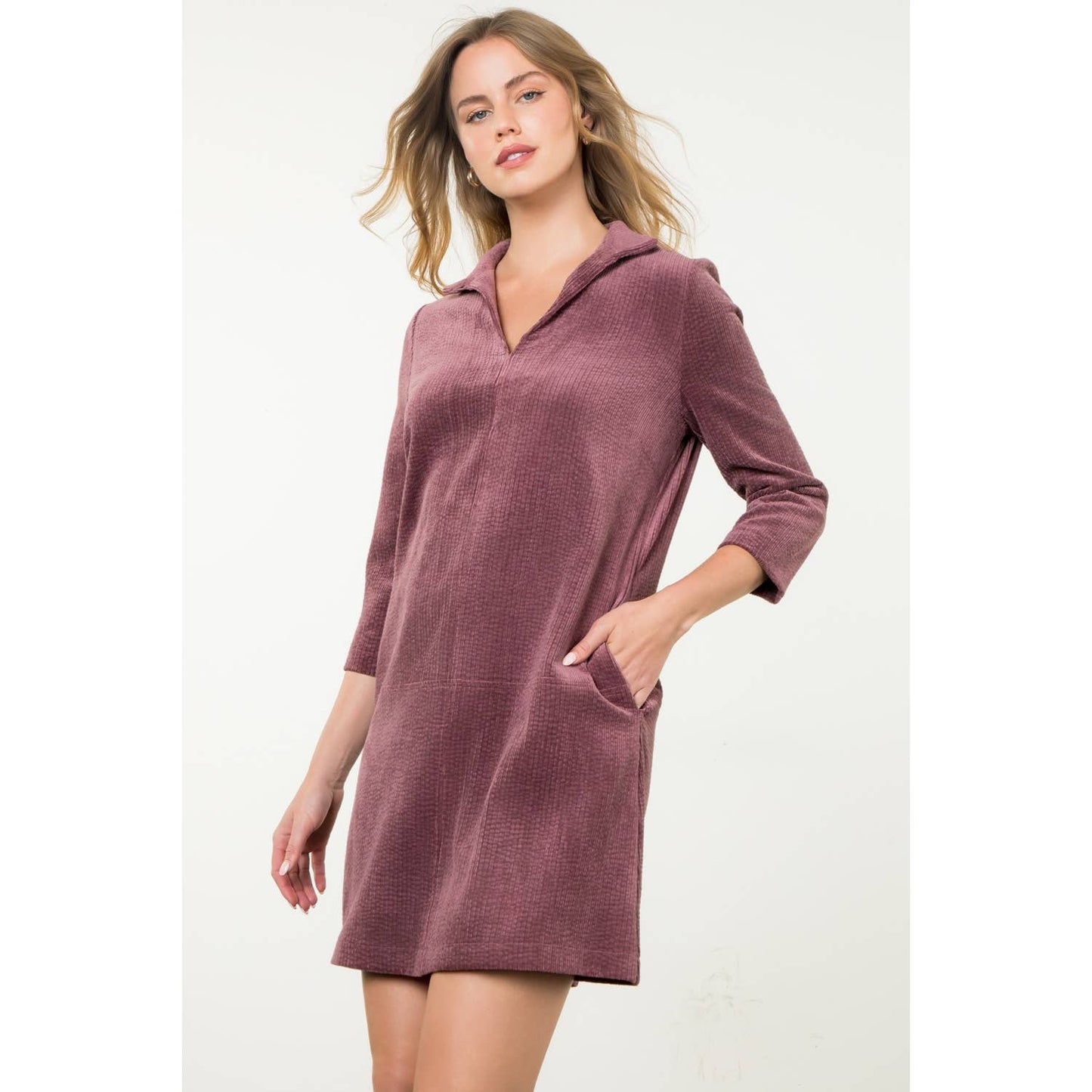 The Purple and Corduroy Midi Dress
