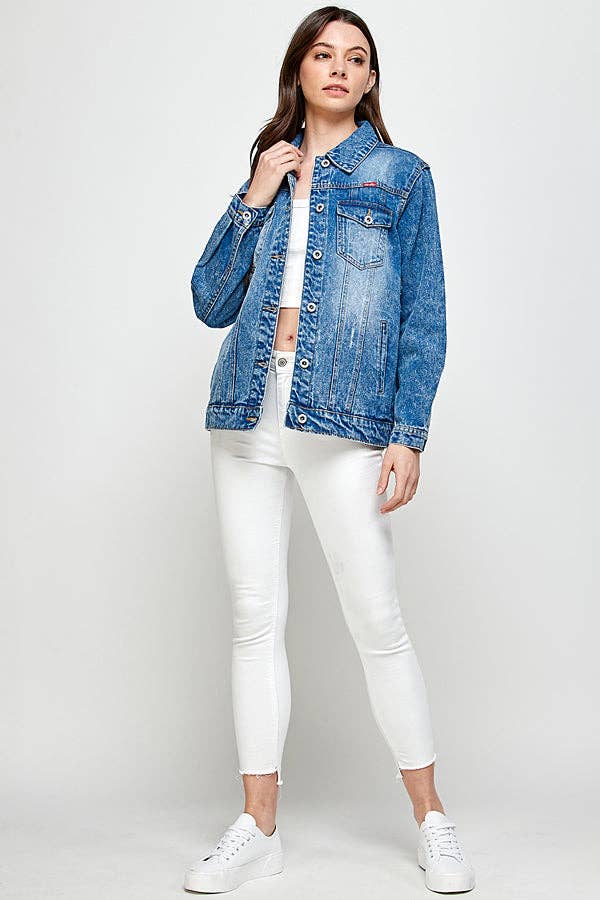 Distressed  Denim Jacket