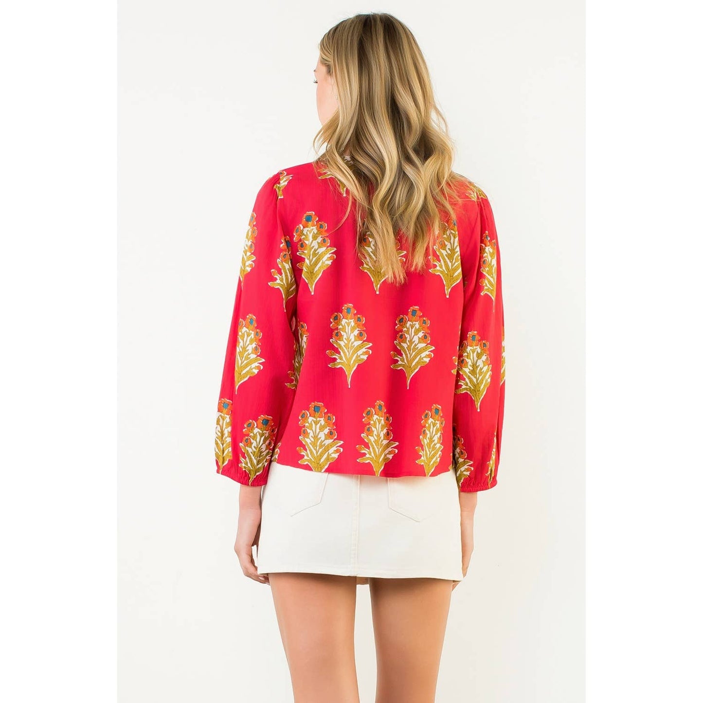 The Margo and Magenta Block Print Blouse
