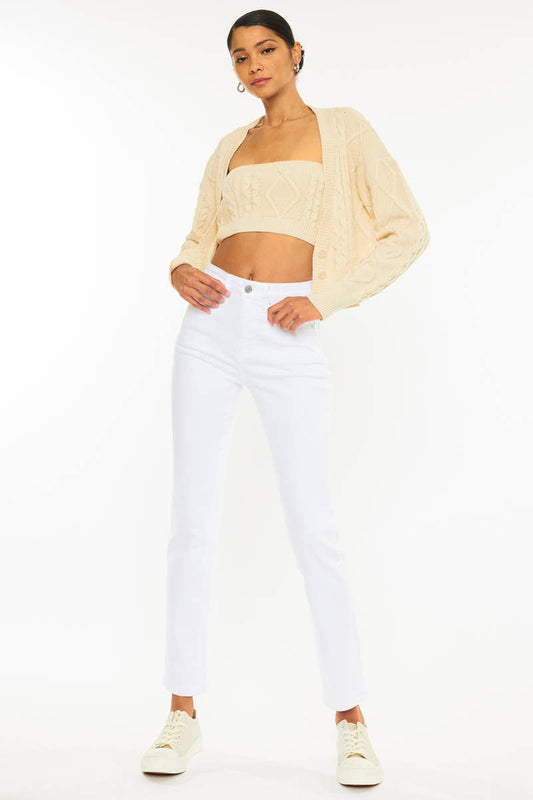 THE KARLIE HIGH RISE SLIM STRAIGHT JEANS