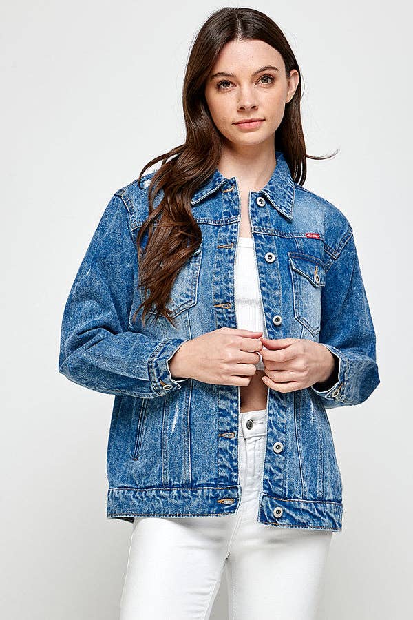Distressed  Denim Jacket
