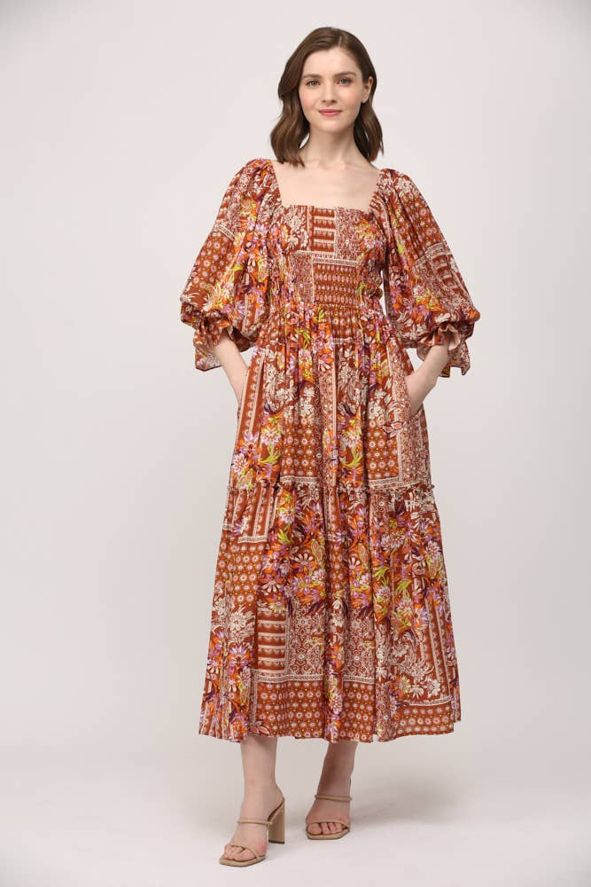 The Gloria Smocked Midi Dress