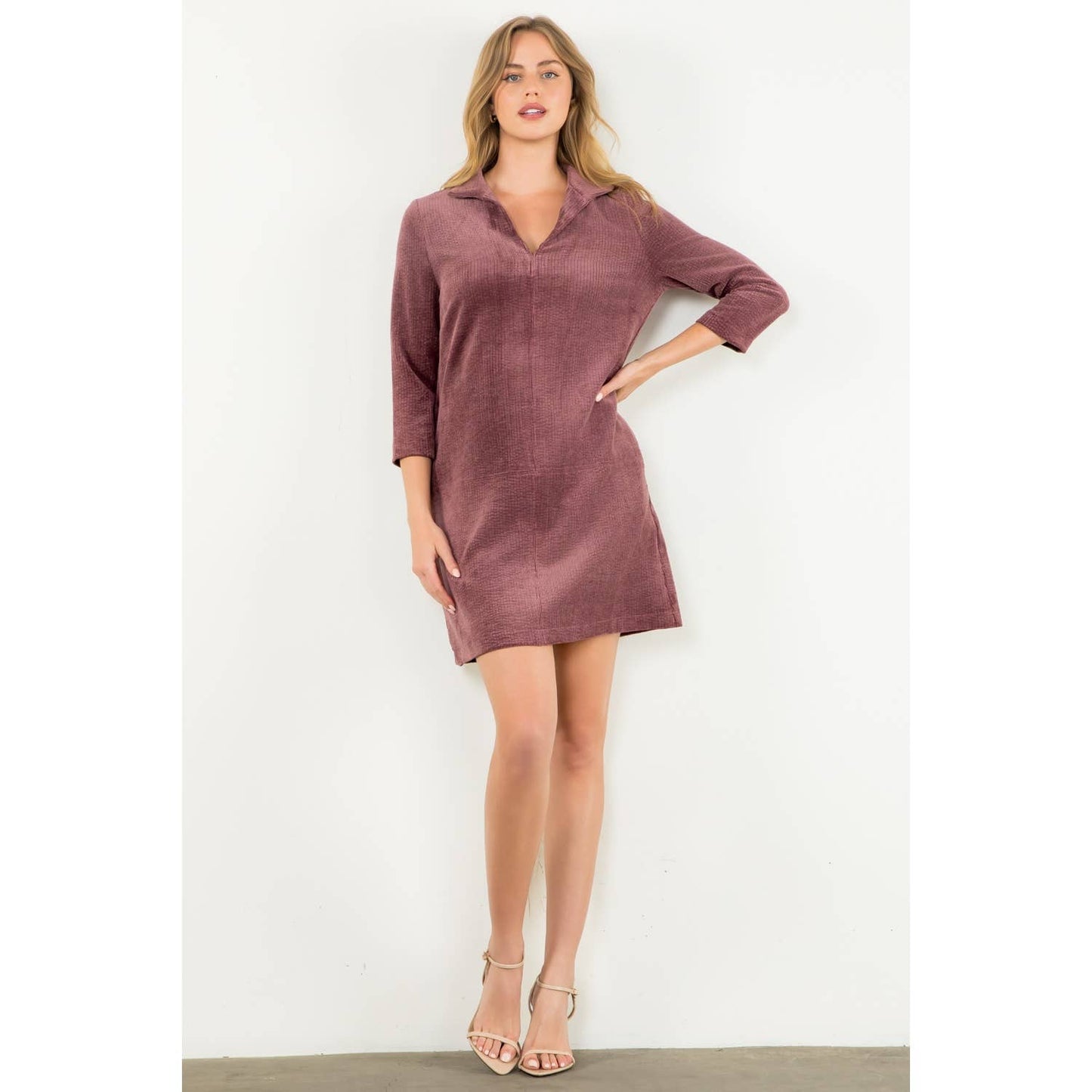 The Purple and Corduroy Midi Dress