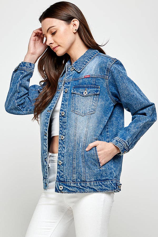 Distressed  Denim Jacket