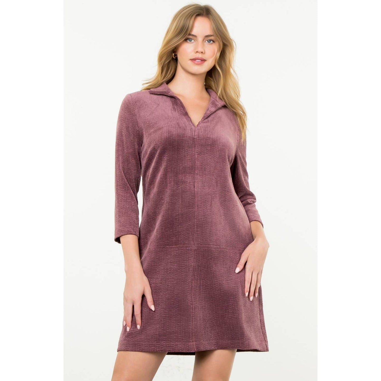 The Purple and Corduroy Midi Dress