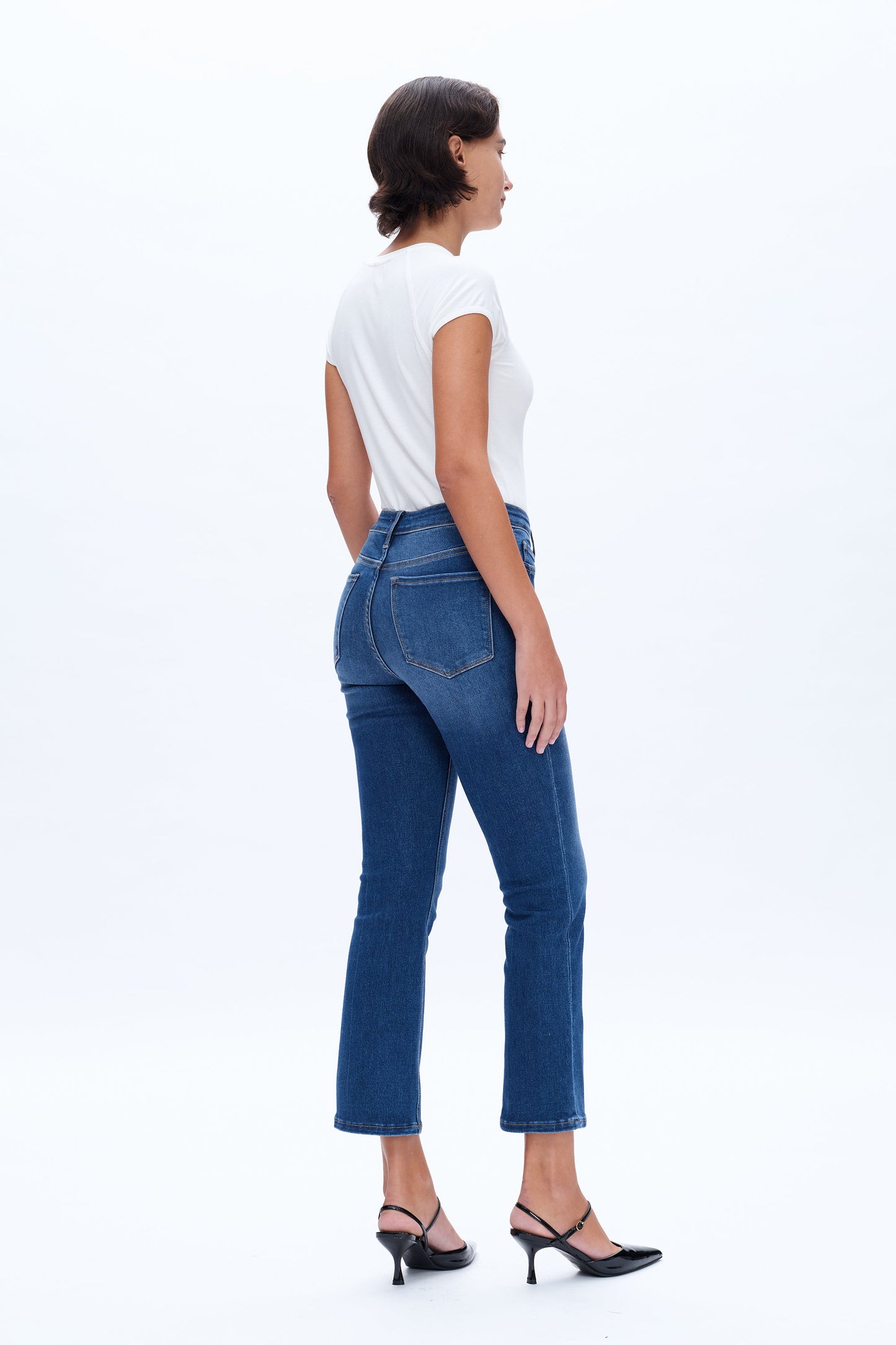 Bayeas Cropped Dark Wash