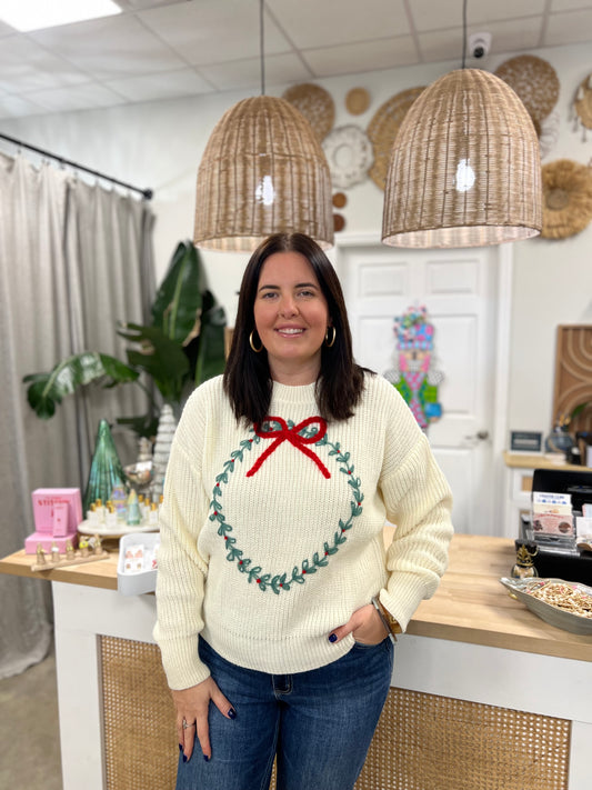 The Holly Wreath Christmas Sweater