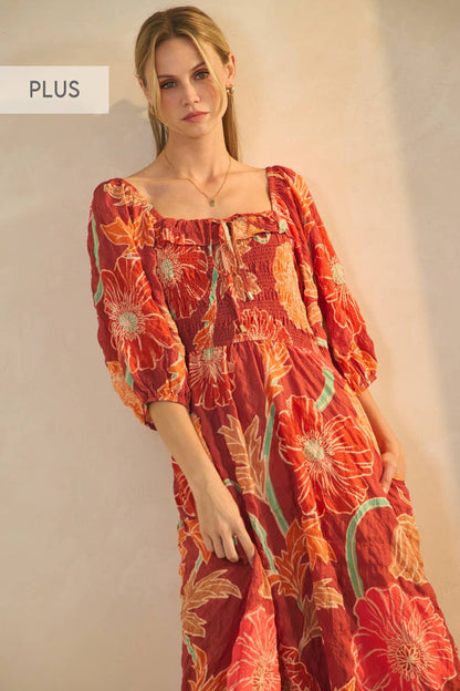 Terra Cotta Maxi Dress Curvy