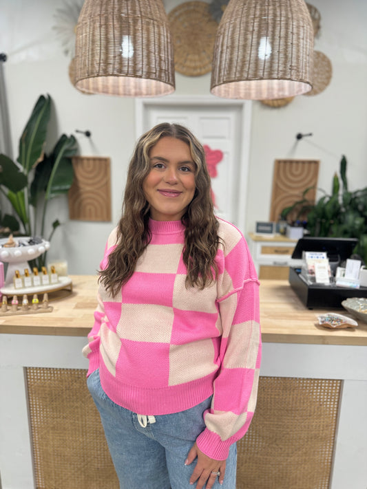 The Checkmate Pinky Sweater