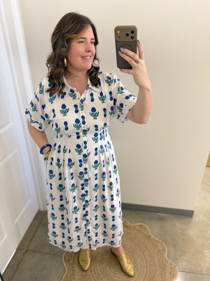 The Pleated & Pretty Midi Dress