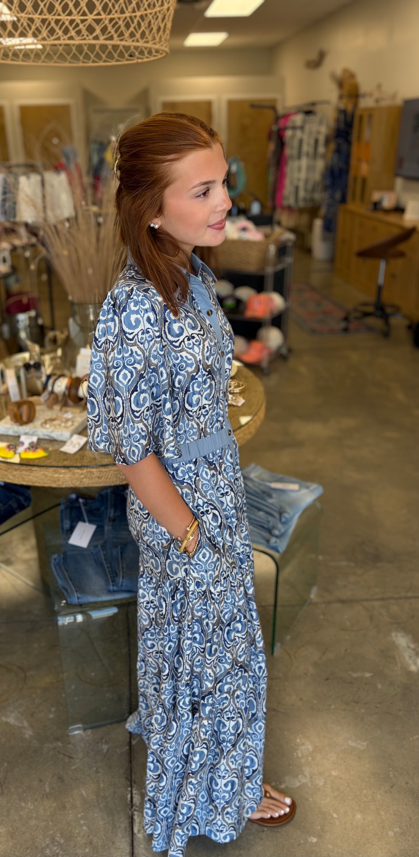 The Spanish Tile Maxi Dress