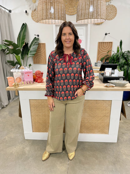 KanCan Stud Mid Rise Wide Leg