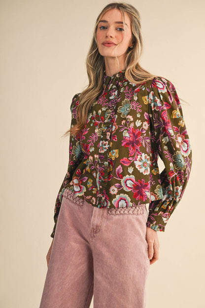 The Laci Ruffle Button Down Blouse