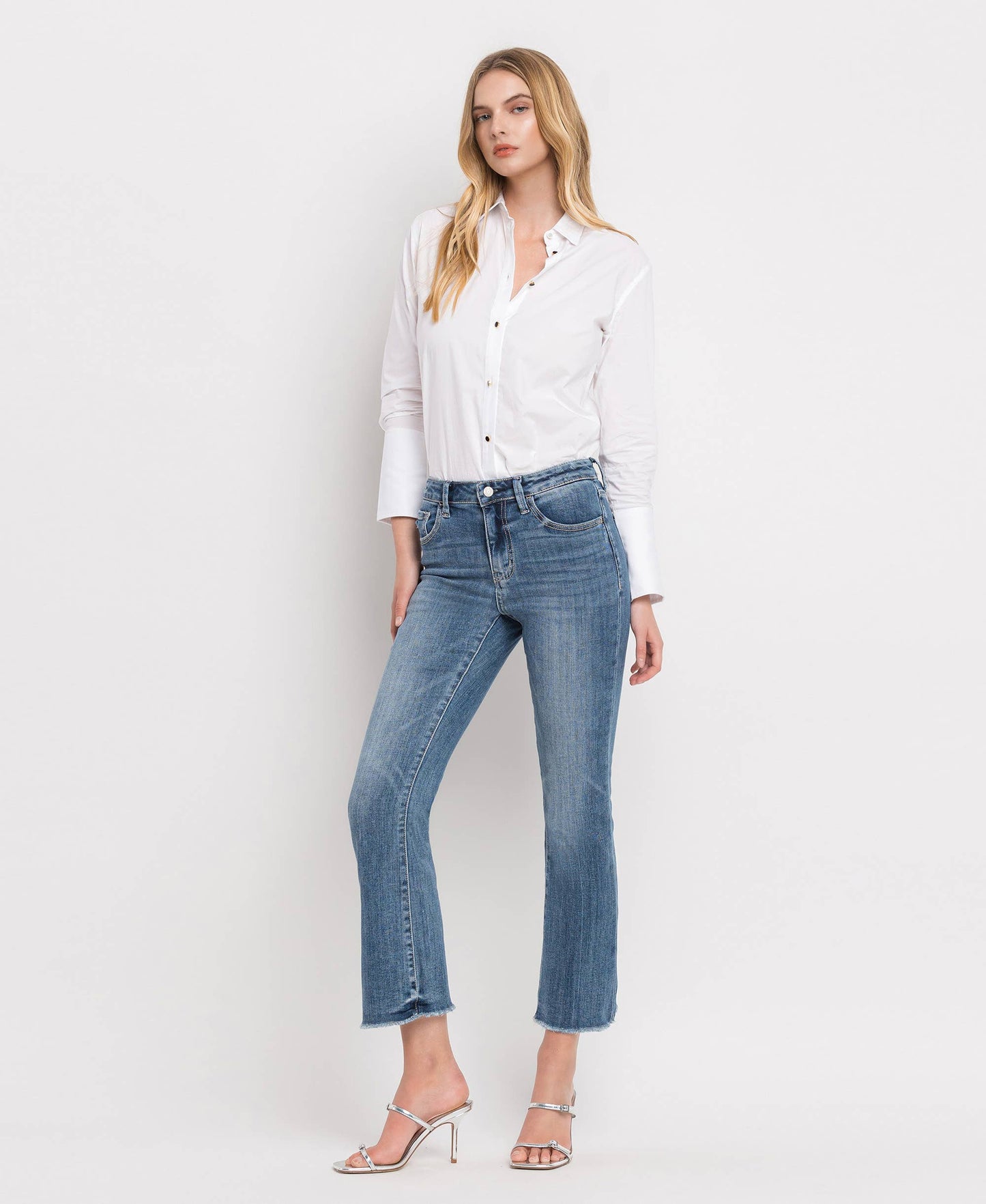 HIGH RISE  KICK FLARE JEANS