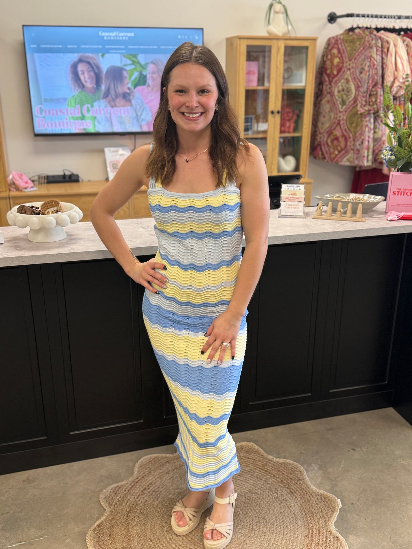 The Candy Stripe Knit Dress