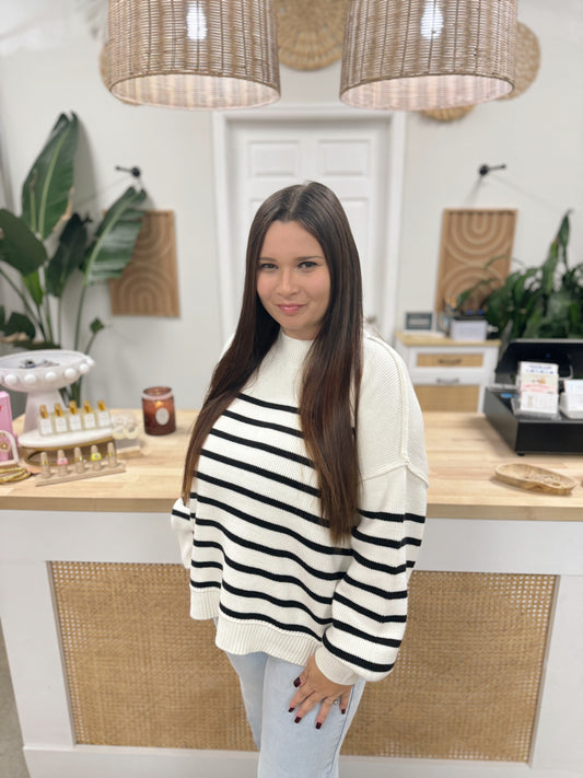 The Mollie Oversized Striped Sweater