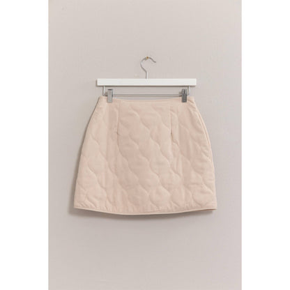 Quilted Puffer Mini Skirt
