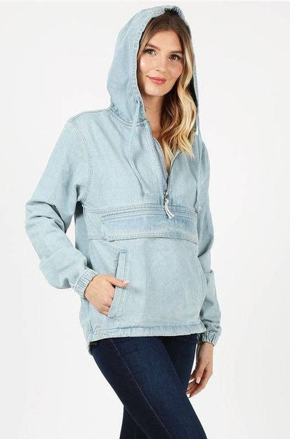 Fall on the Coast Denim Hoodie