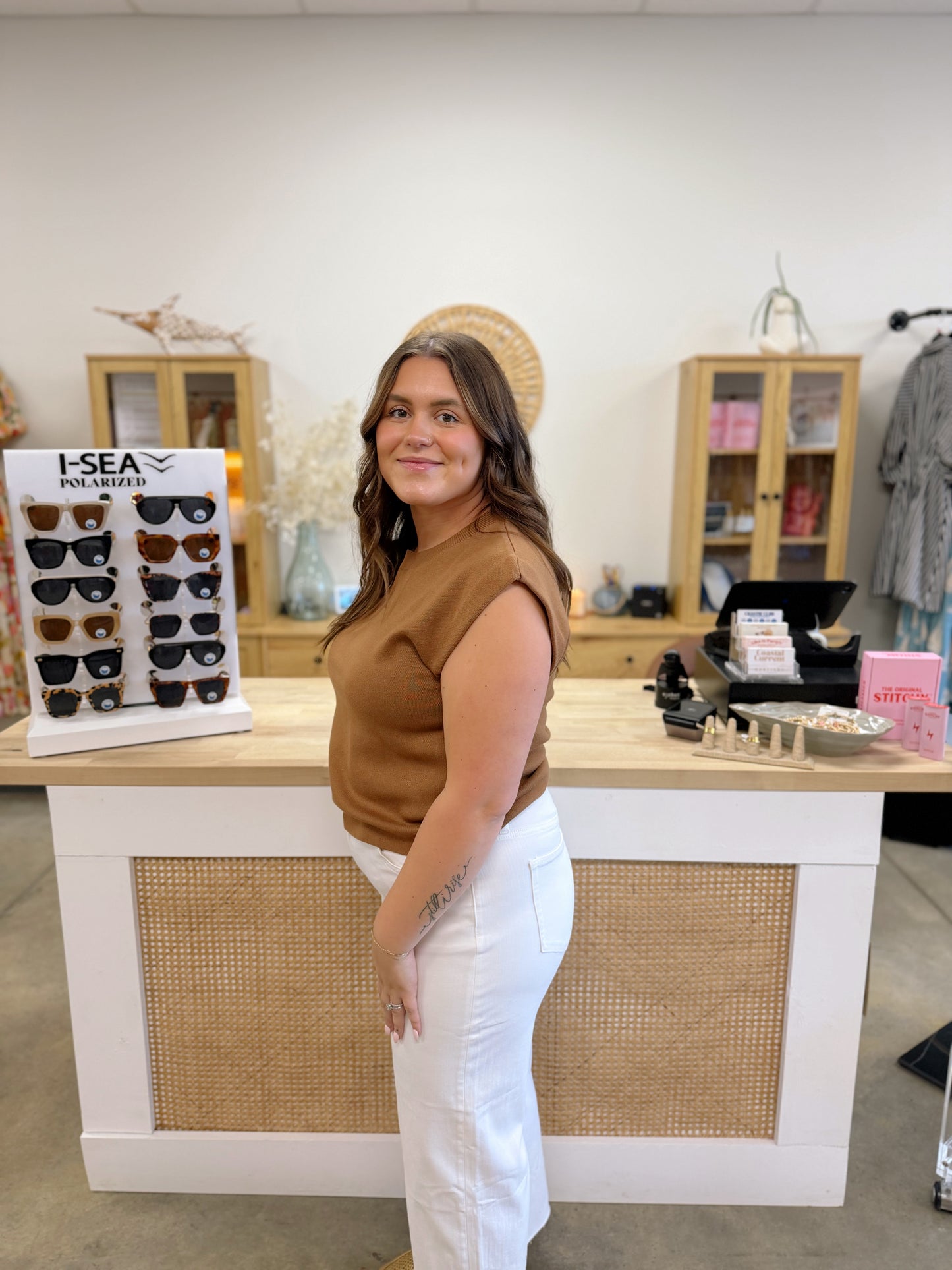 Vervet High Rise Wide Leg White Jean