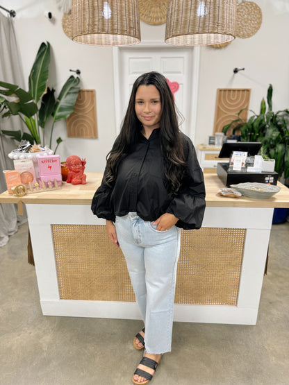 Bayeas Raw Edge Cropped Jeans