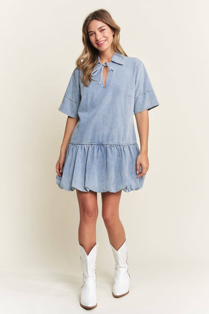 Kick The Dust Up Denim Dress