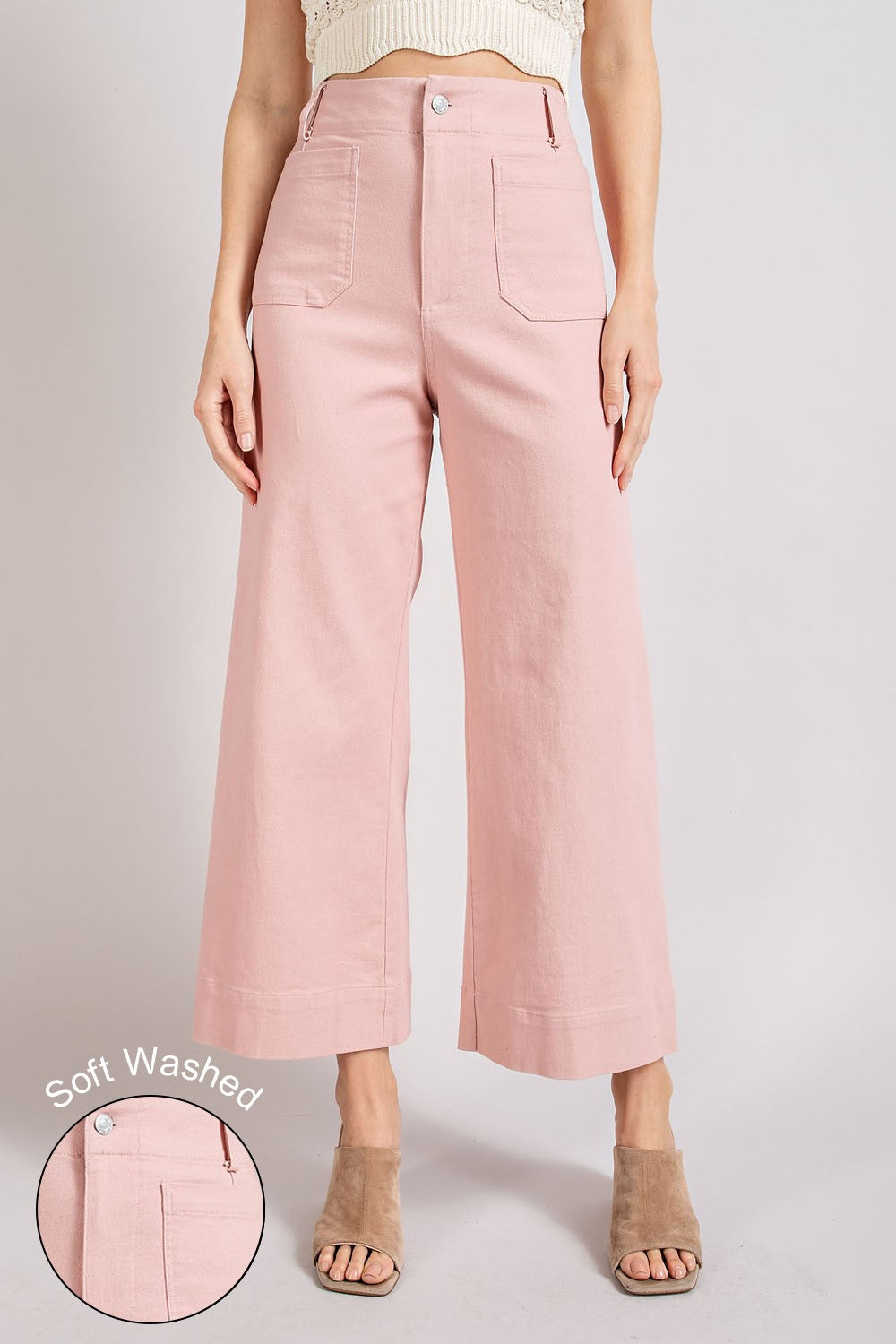 Pink and Pretty Cropped High Rise Jeans
