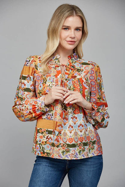 The Patchwork Ruffled Blouse
