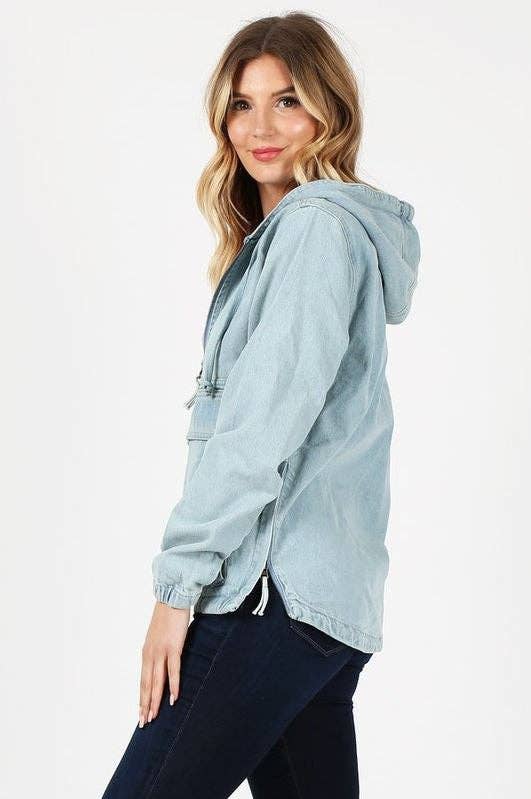 Fall on the Coast Denim Hoodie