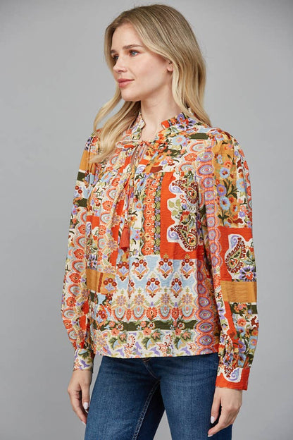 The Patchwork Ruffled Blouse