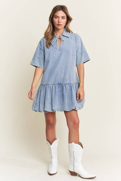 Kick The Dust Up Denim Dress