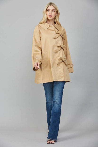 The Winnie Bow Tie Trench Coat