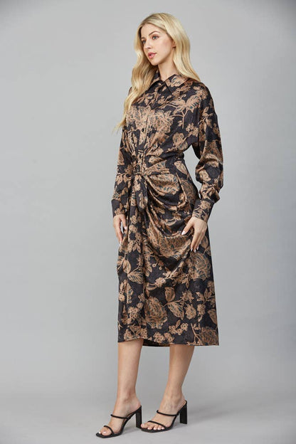 The Versace Tie Midi Dress