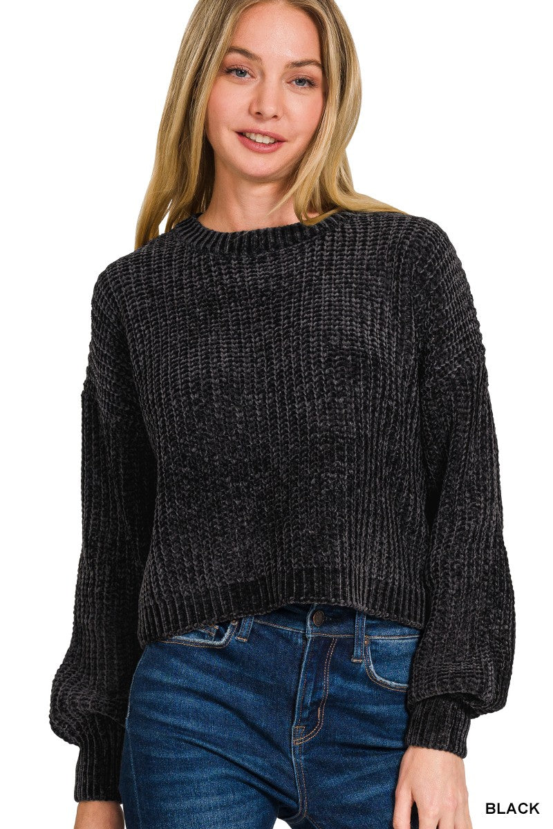 Door Buster Chenille Cropped Sweater