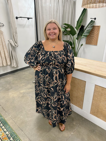 The Lilly Smocked Midi Dress Curvy