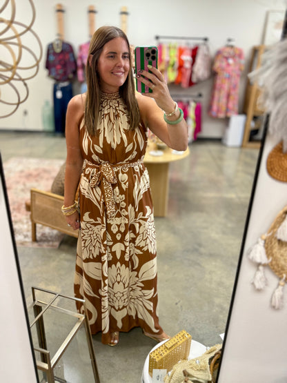 The Autumn Halter Maxi Dress