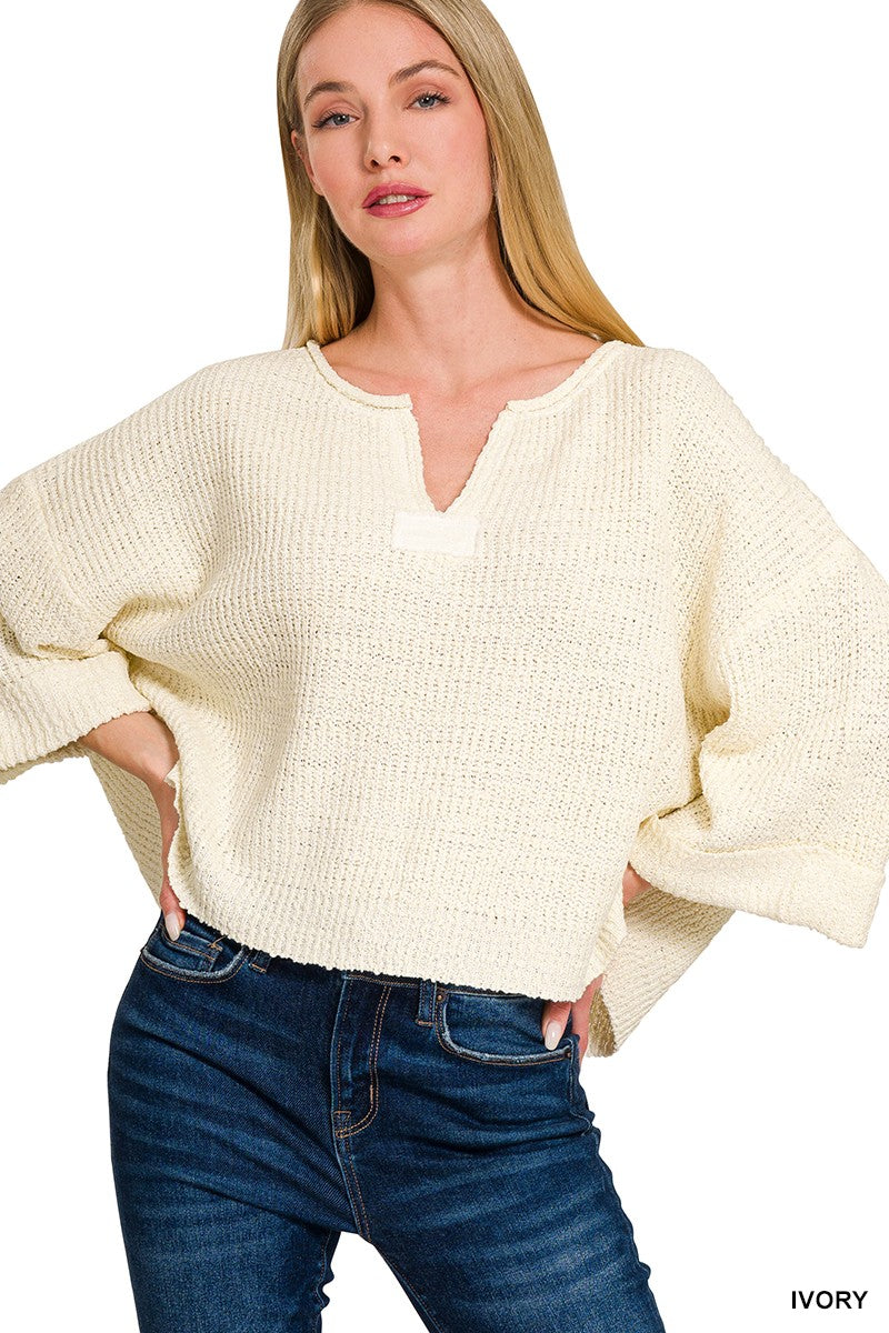 Take A Walk On the Sound Sweater Neutrals