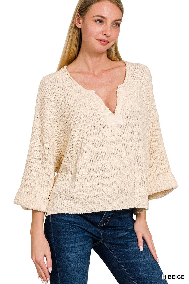 Take A Walk On the Sound Sweater Neutrals