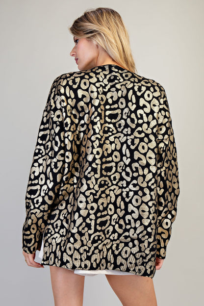 Wild Side Gold Metallic Sweater