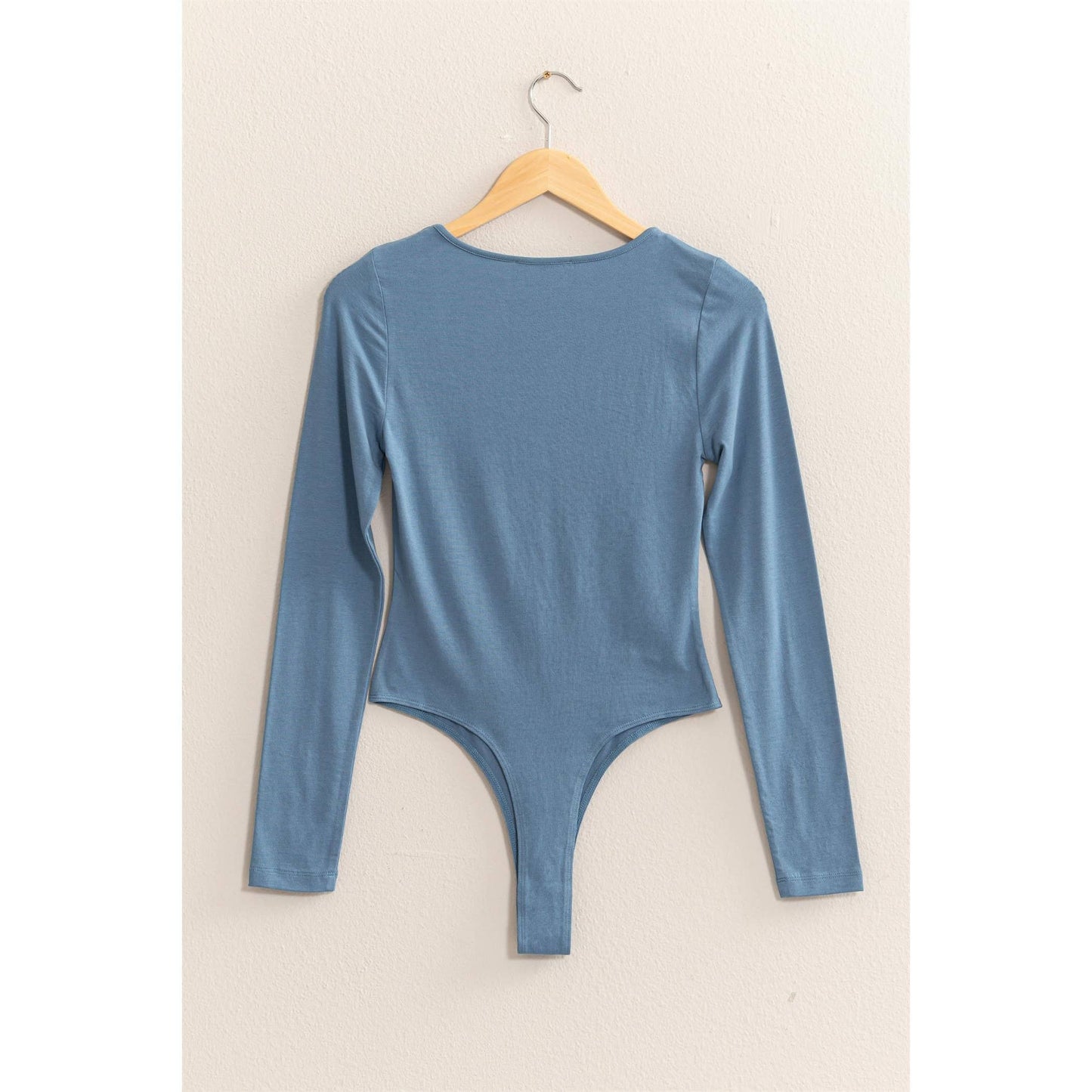 SQUARE NECK LONG SLEEVE BODYSUIT