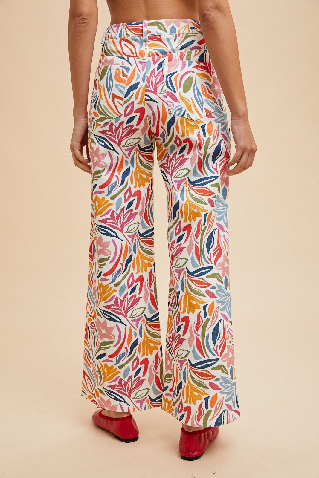 Artistic Floral Jeans