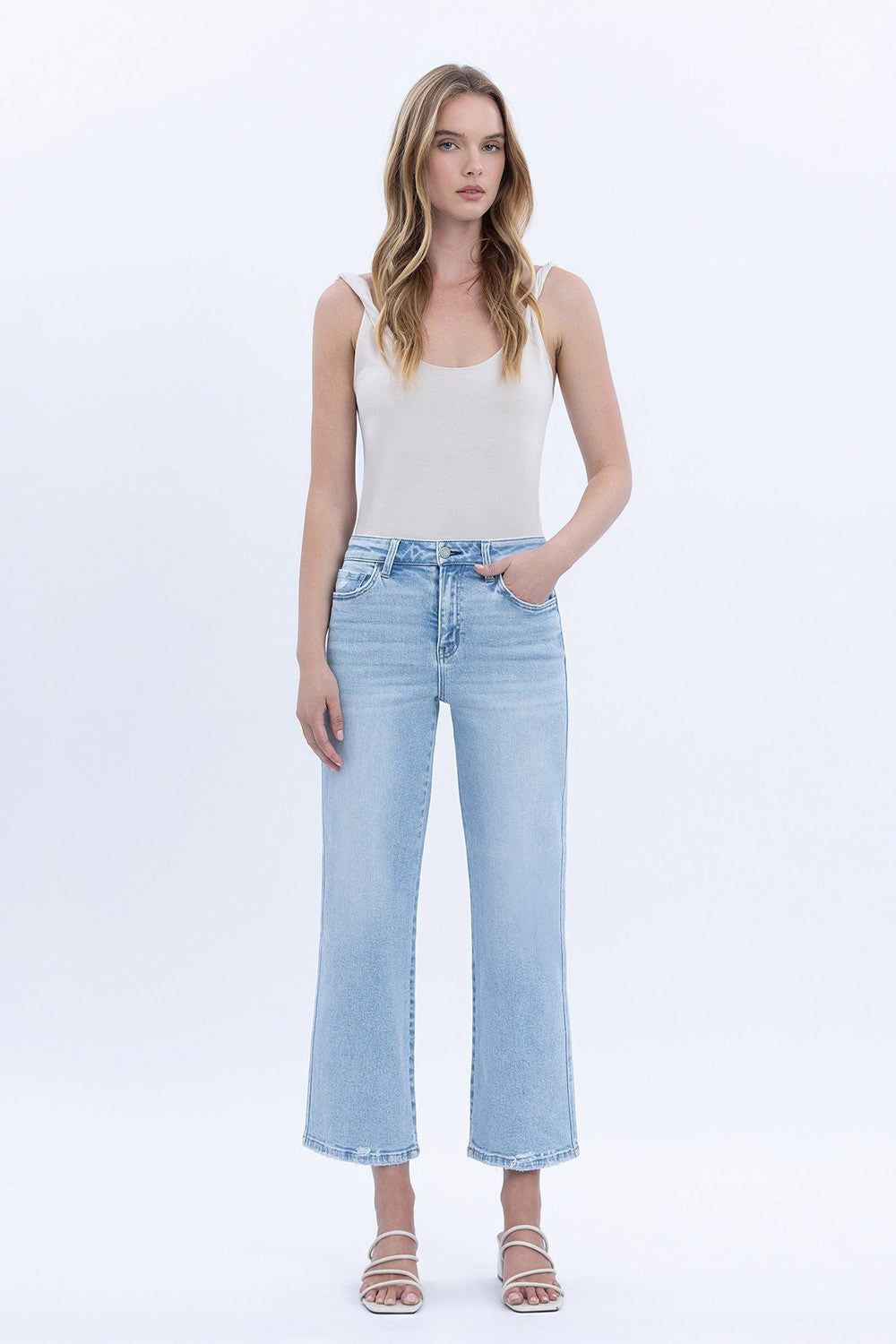 Vervet High Rise Slim Wide Jeans
