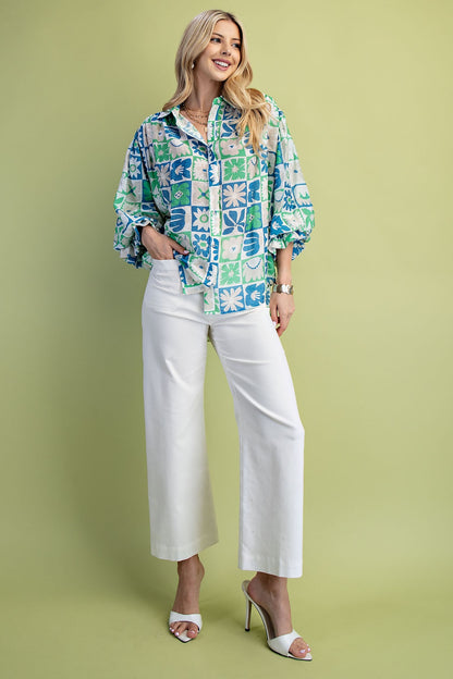 The Coastal Retro Tile Shirt