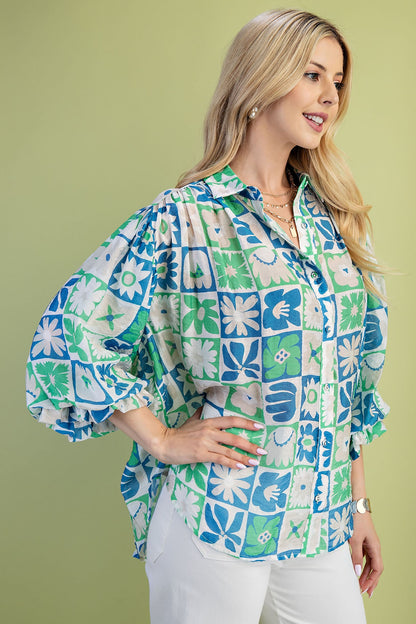 The Coastal Retro Tile Shirt