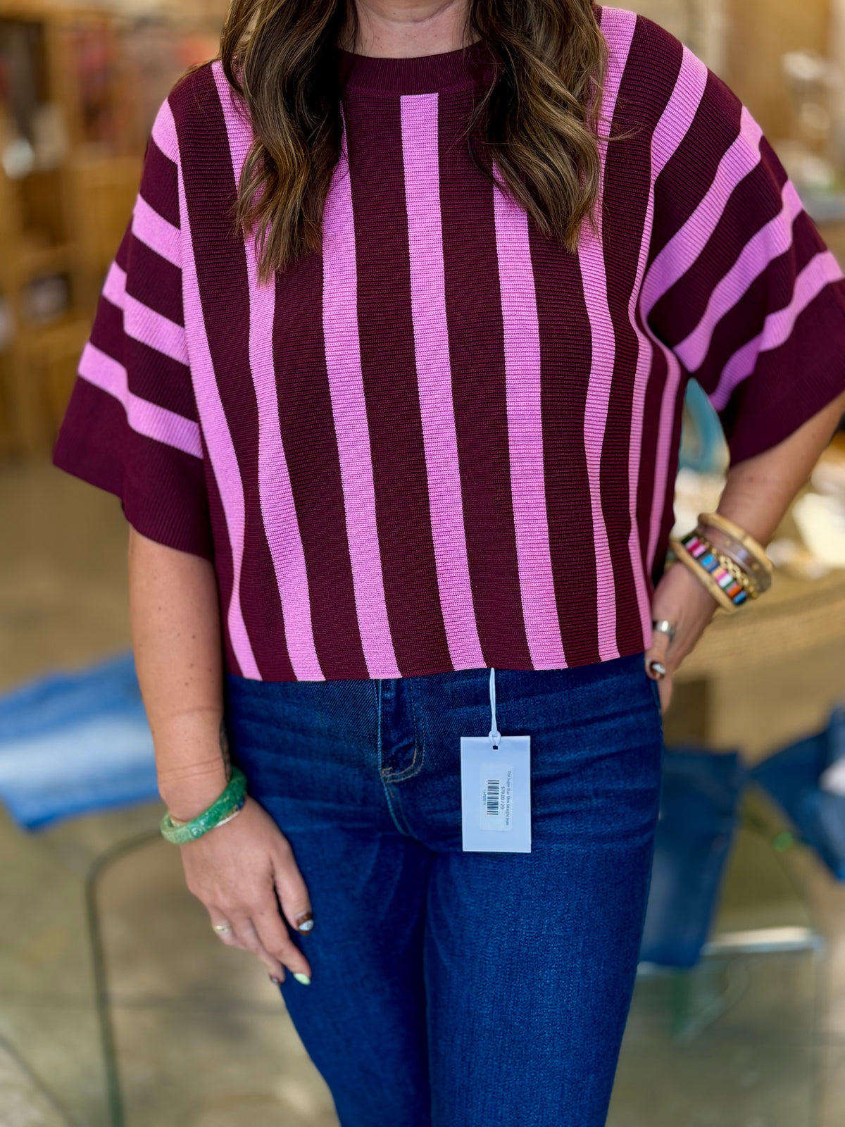 The Dolly Sweater In Magenta